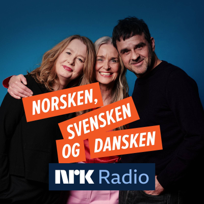 Forsidebildet til radioprogrammet «Norsken, svensken og dansken», med bilde av Åsa Linderborg, Hilde Sandvik og Hassan Preisler
